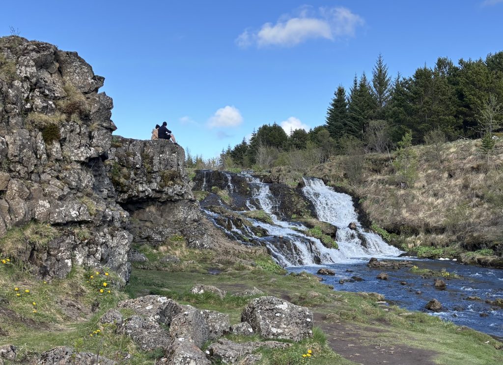 A photo of the Kermóafoss
waterfall in Reykjavik
